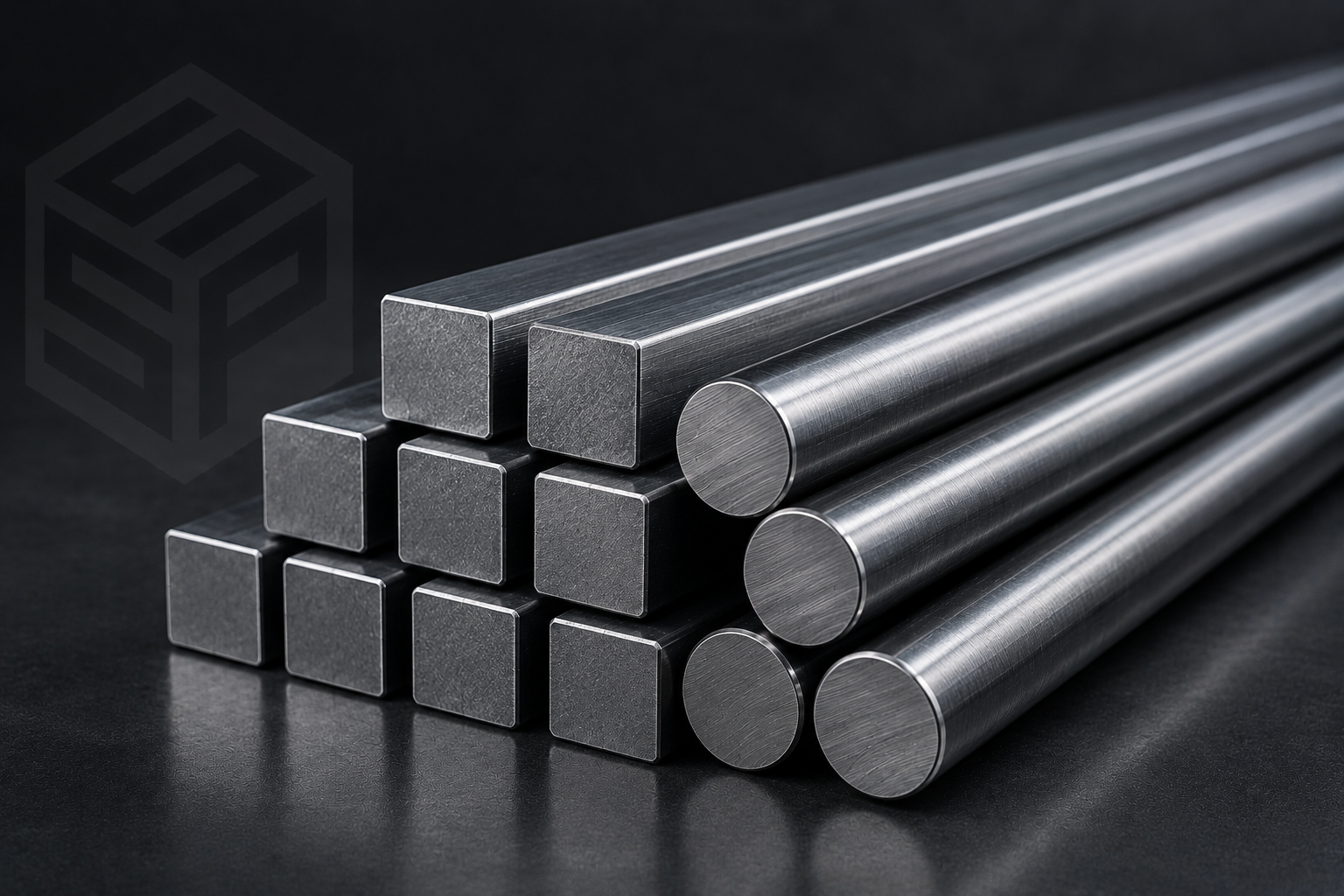 Square and round steel bars