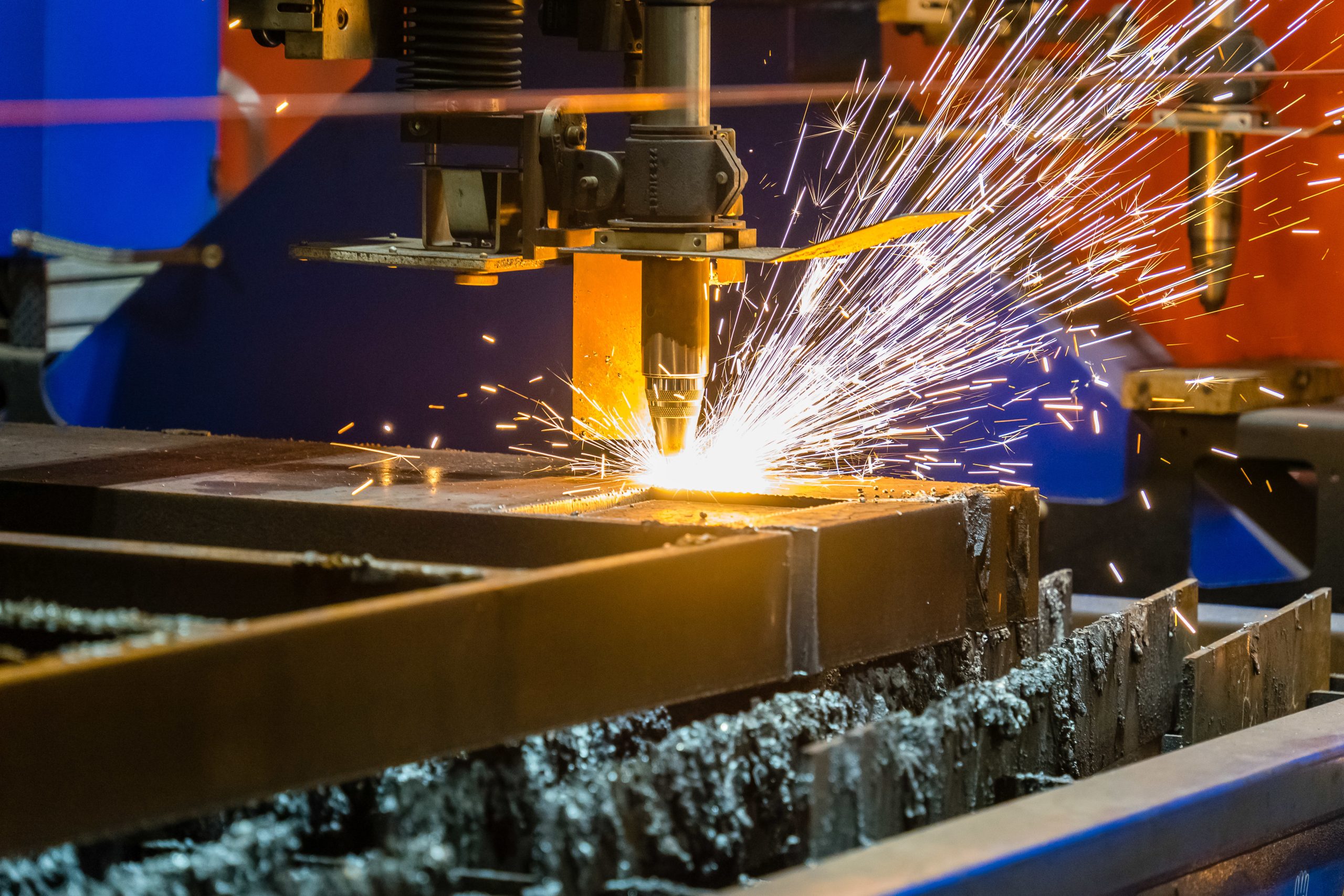 Industrial laser cutting steel